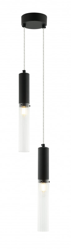 Светильник 15*60*53/150 см, 2*E14 40W Черный Stilfort Satori 2161/02/02WP