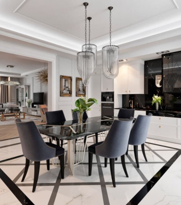 Светильник подвесной ElegantLight DZN-8396 ХРОМ D400/H800/3/E14/60W 22-12 CONCORD