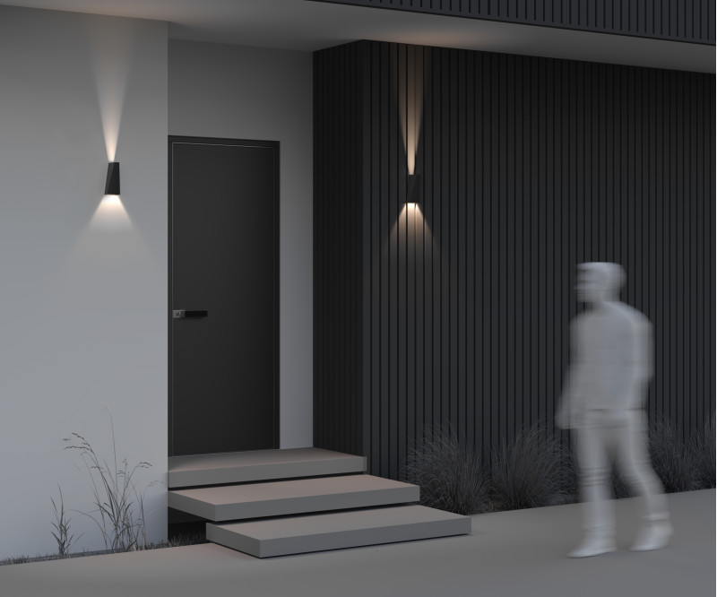 Уличный настенный светодиодный светильник Maytoni Times Square O580WL-L6B черный