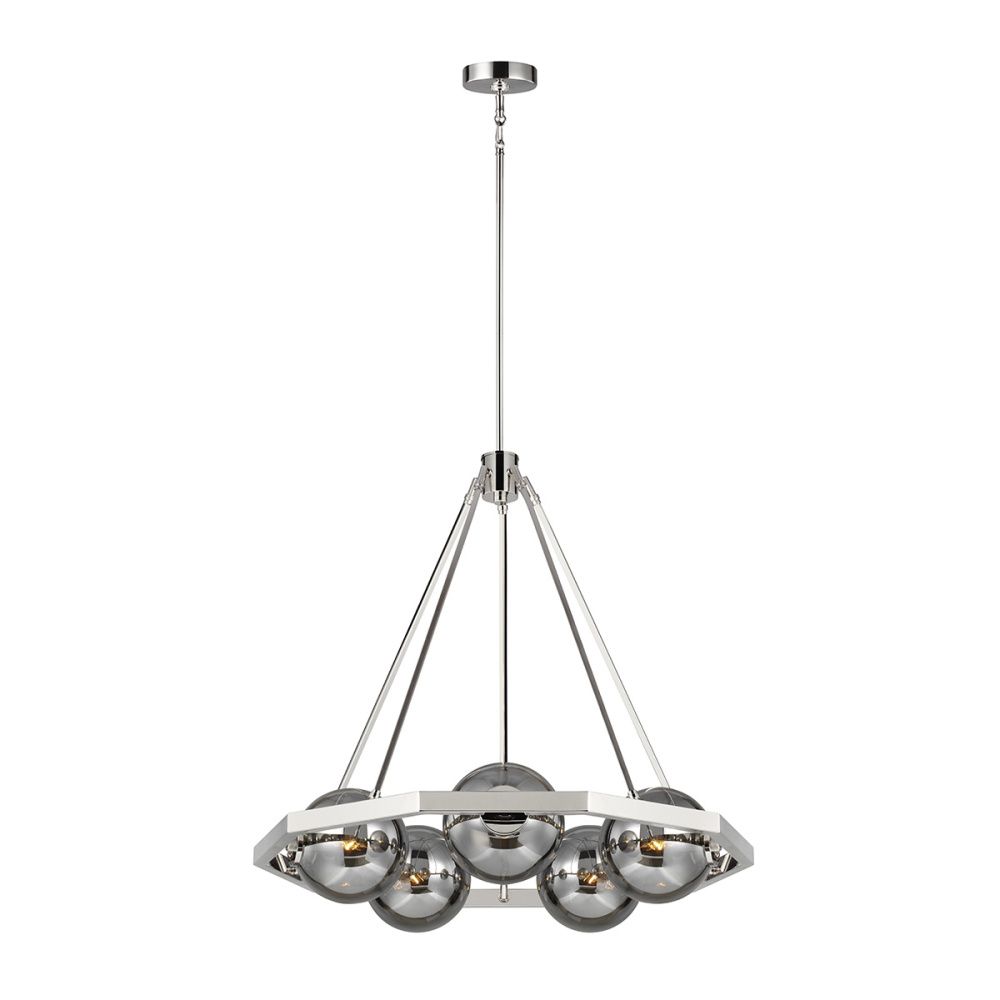 Люстра *78*100-222 см, E14*60W, Natural Concepts Feiss Harper (Fe) KL-TOURNAI8-XL, сатиновый черный