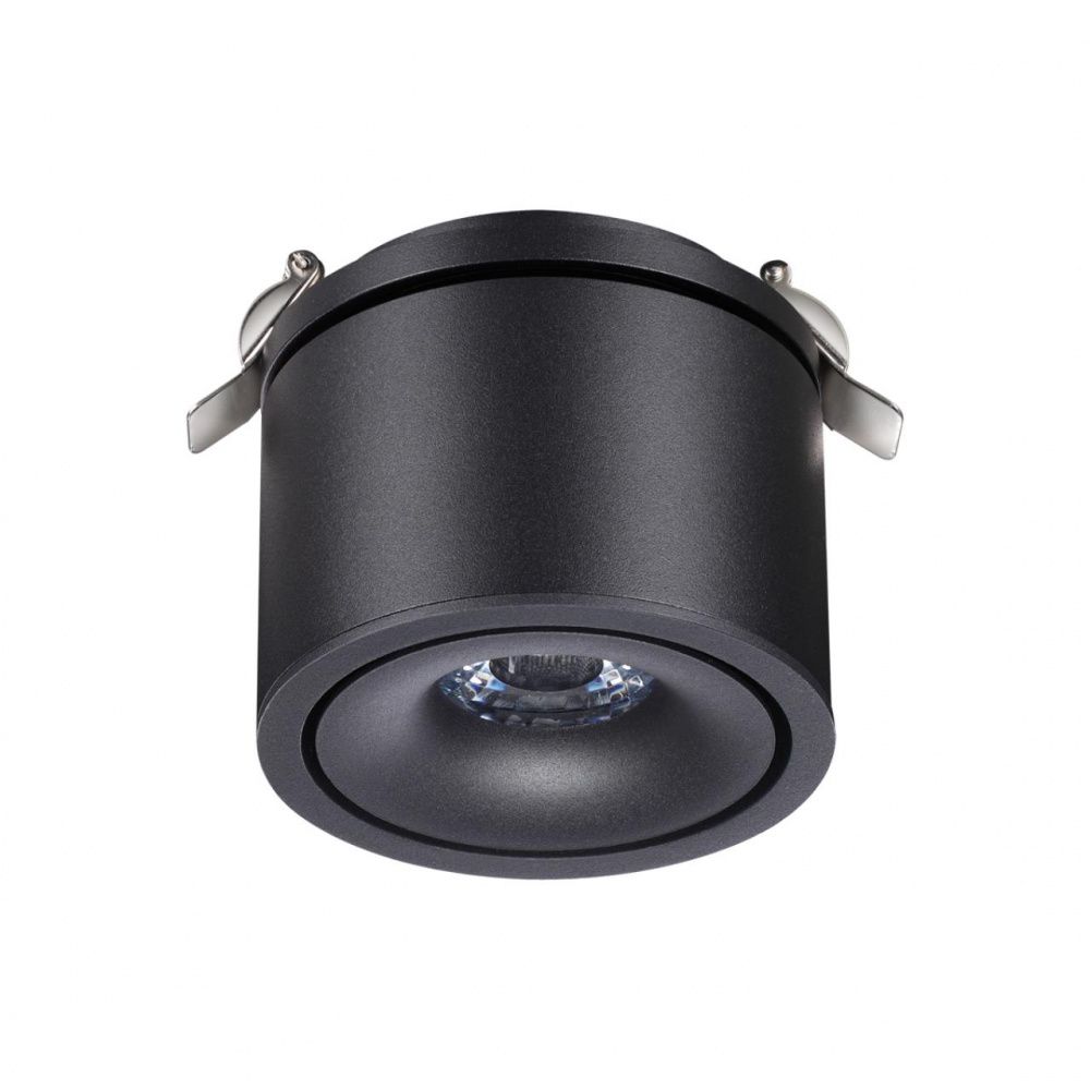 Светодиодный светильник 10 см, 15W, 4000K, Novotech Groda 358775, черный