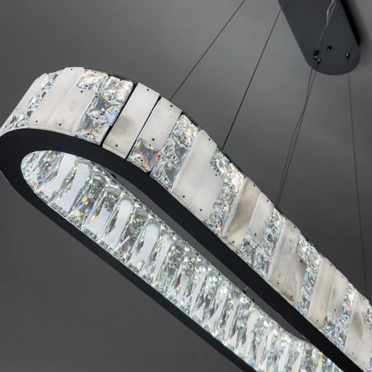 Подвесная люстра 84x30x50см, LED, 36Вт, 3000 / 6000K, Modelux ML.6985.800.300P CR Хром