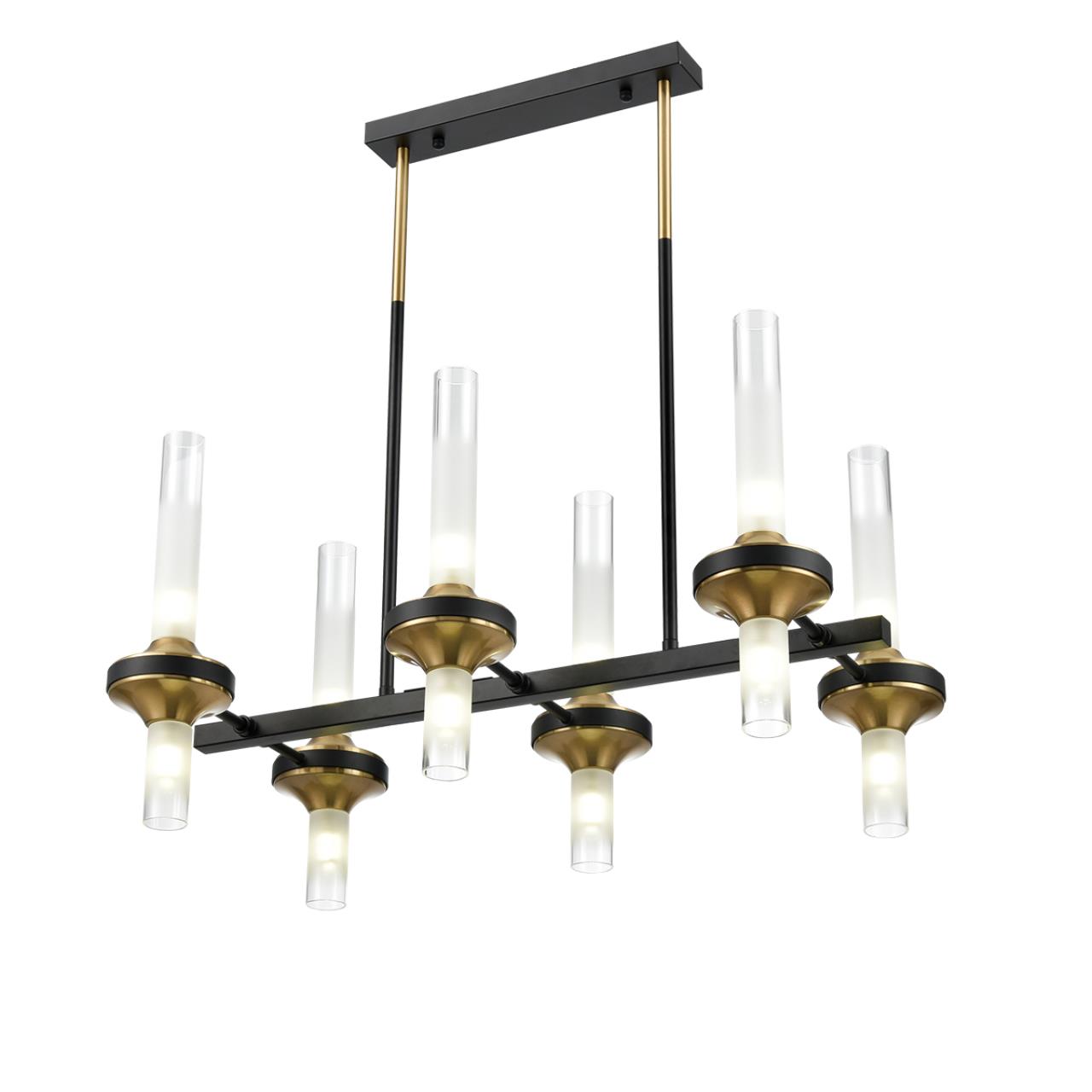 Люстра потолочная 35*60*66 см, 12*G9 Lumion Tamaresa 8112/12 черный, титаниум