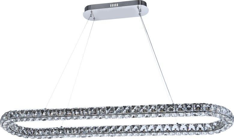 Люстра подвесная 120 см, 80W, 3000-6000K, Stilfort 4052/09/12PL, хром