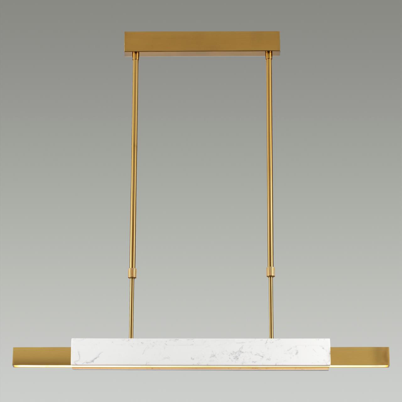 Подвесной светодиодный светильник 80*6*111 см, LED 20W 3000K Odeon Light Marmi 4359/25L античная бронза