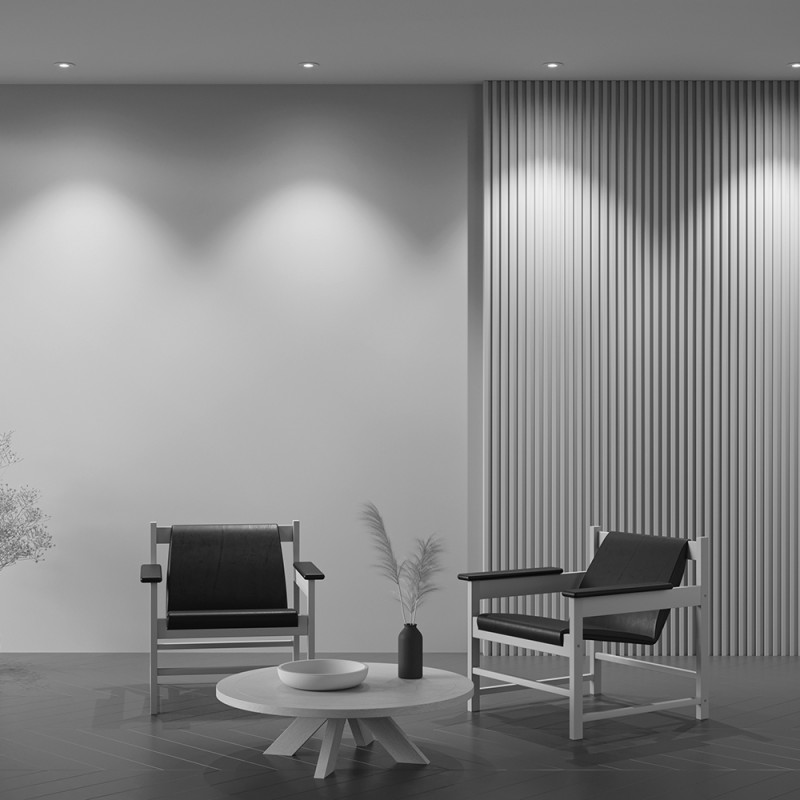 Встраиваемый светильник 9 см, 7W, 3000К, белый, теплый свет, Maytoni Zen DL038-2-L7W, светодиодный