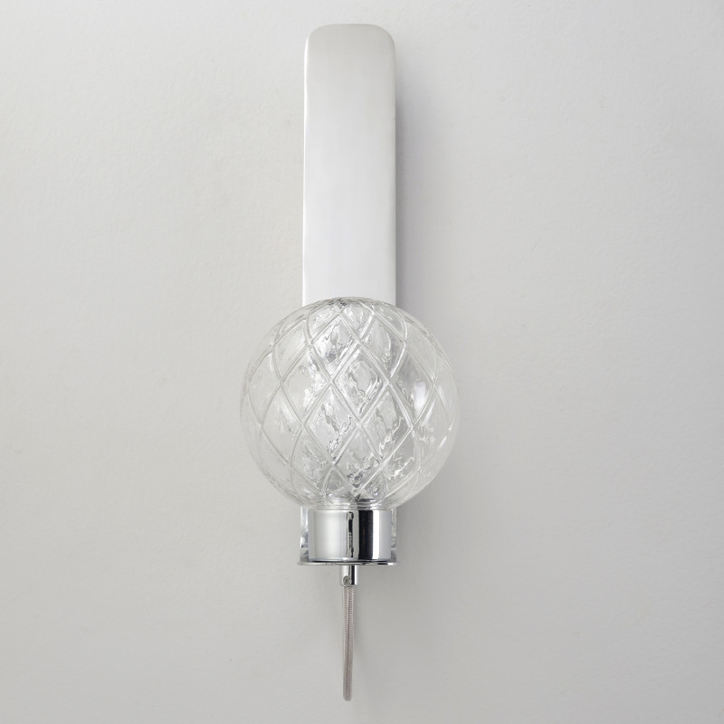 Бра 35 см, 5W, 3000K, Crystal Lux BELLA AP1 CHROME, хром