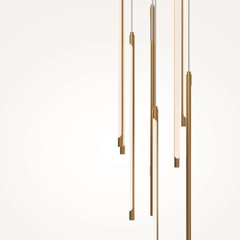 Каскадная люстра 35*35*352,5 см, LED, 46W, 3000К, Maytoni Light stick MOD236PL-L54BS3K латунный