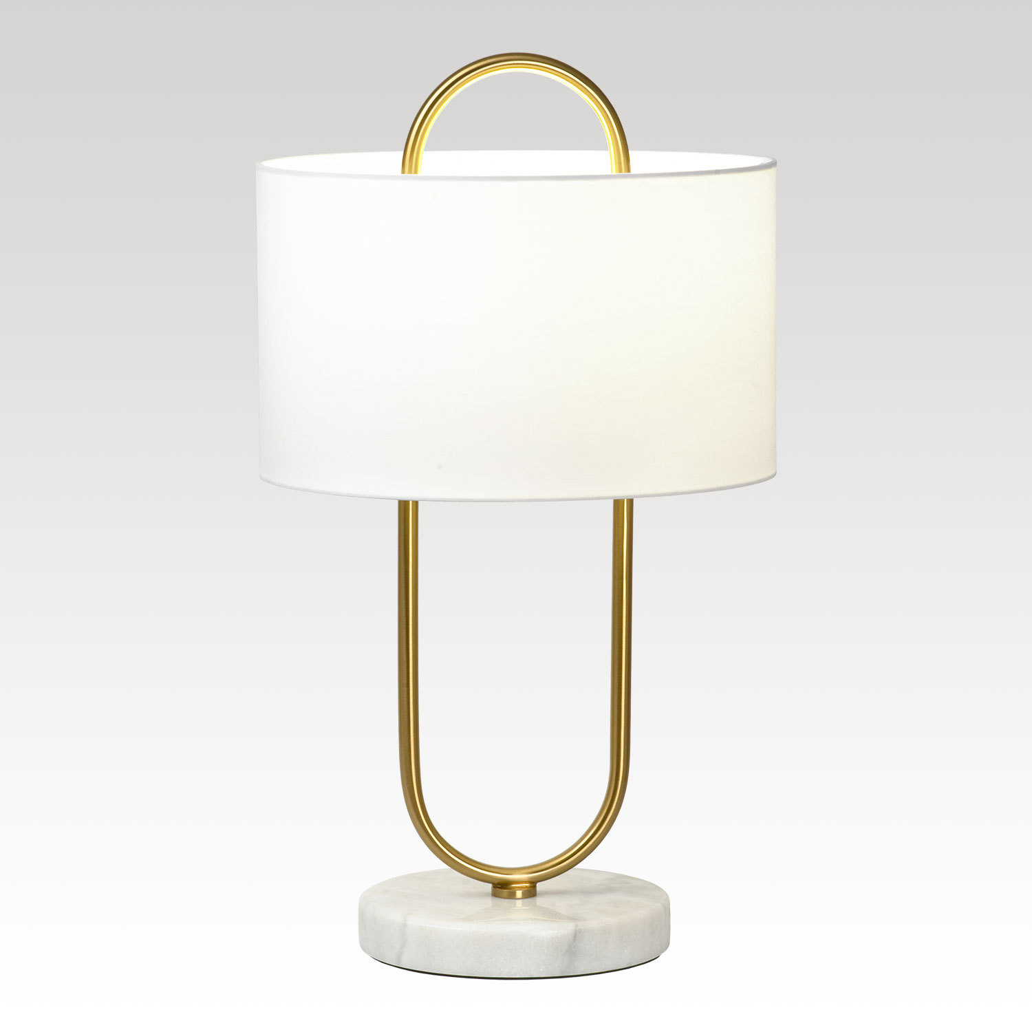 Настольная лампа 33*58 см, 1*E27*60W Lussole Hendry LSP-0664 матовое золото/белый