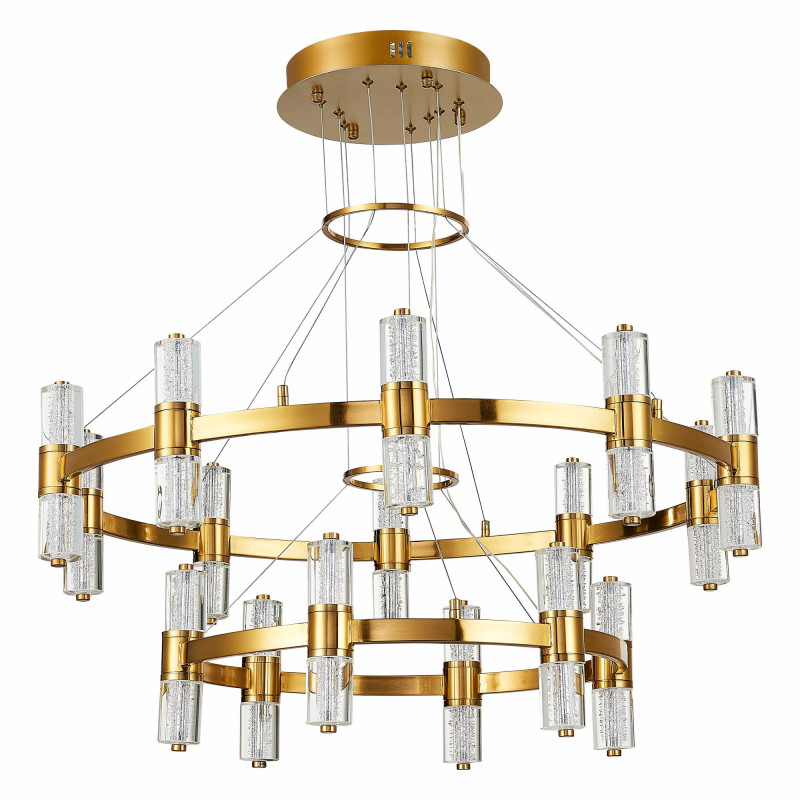 Люстра 32*LED*2,5W, 4000K, St Luce Gemina SL6007.203.32, латунь