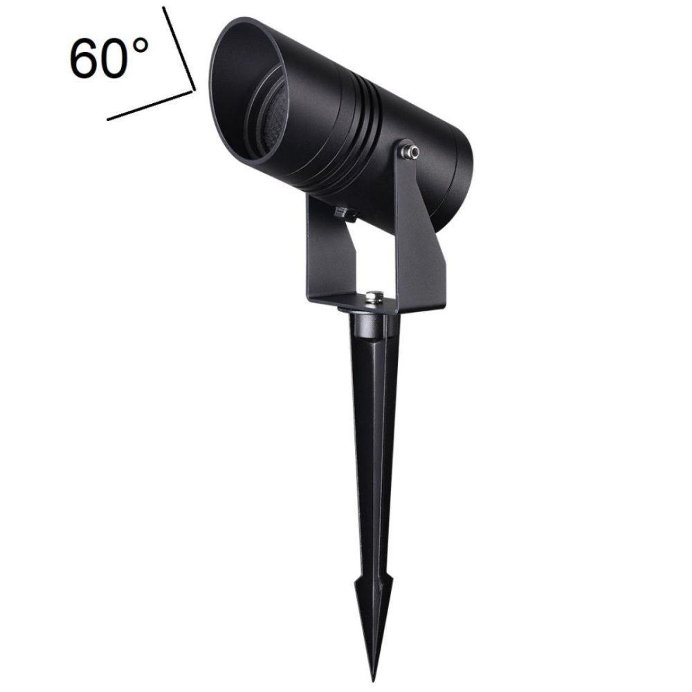 Грунтовый светильник 33 см, 15W, 3000K, Odeon Light Nature Stima 6647/15GL3, черный