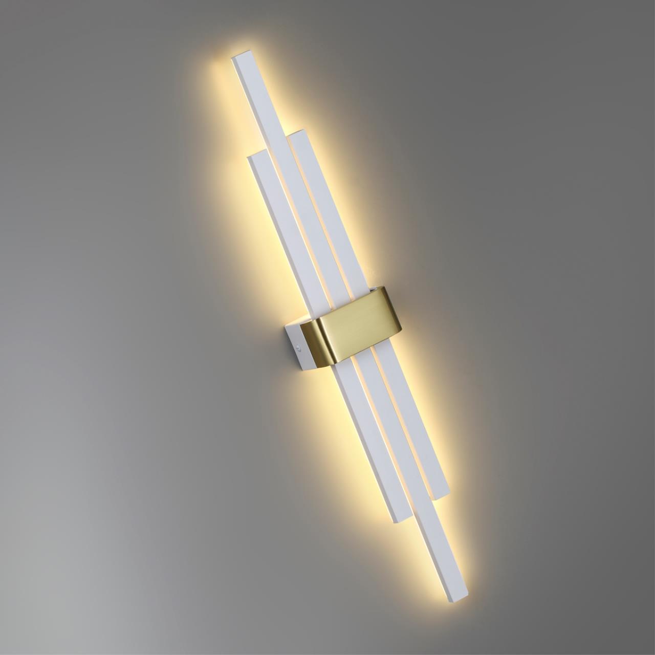 Бра 5,7*10*60 см, LED 18W*3000 К, Lumion Tove золотой, белый, 5686/18WL