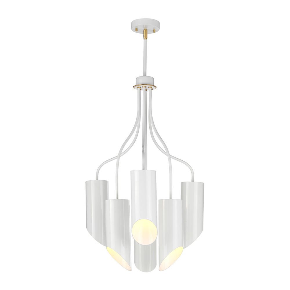 Подвесной светильник 52*52*85-179 см, E27*60W, Natural Concepts Elstead Lighting Quinto HK-CAPECOD2-M, белый, латунь