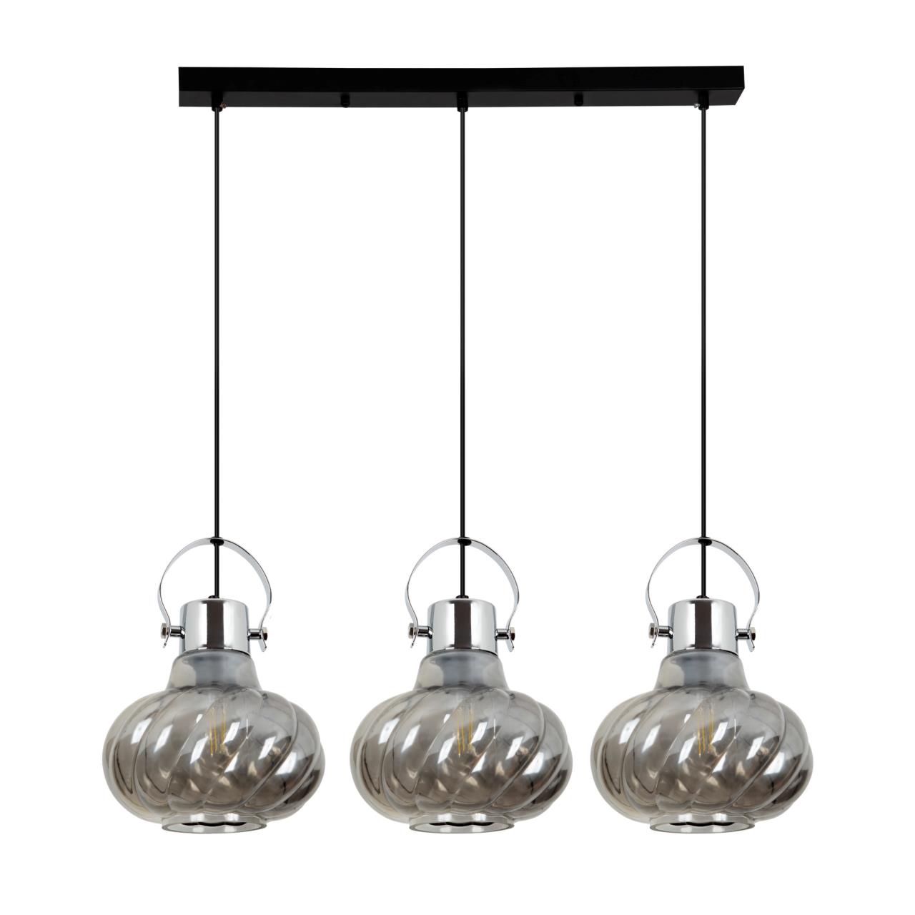 Подвесной светильник 72*20*135 см, Е 27 3x40W, Чёрный, Хром MODEMODERN MD.1189.720 SM