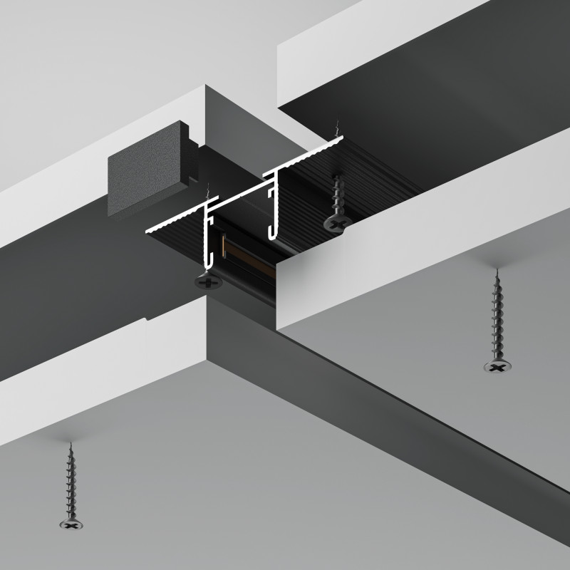 Шинопровод встраиваемый 200*5,5*1,45 см, Maytoni Technical Busbar trunkings Basity TRX172-122B черный