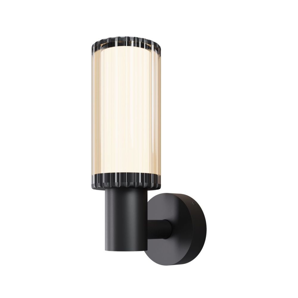 Уличный настенный светильник 29 см, Maytoni Rib O502WL-01B, черный