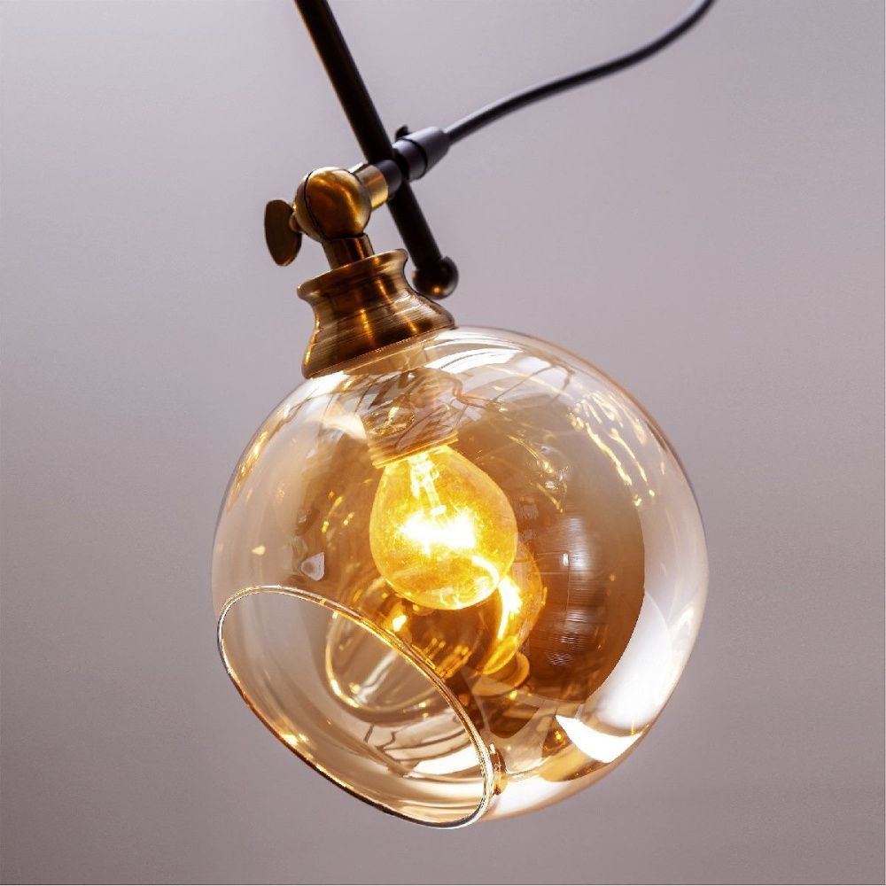 Подвесная люстра 70 см, LED4U 6136/6+1, черный