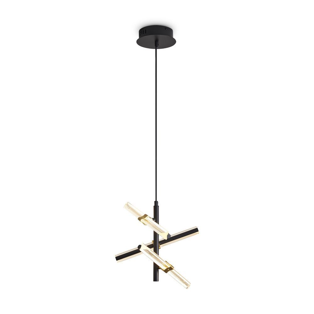 Подвесной светильник 13,5*13,5*43-193 см, LED*10W, 2700K, Freya Brilliance FR5557PL-L14B, Черный
