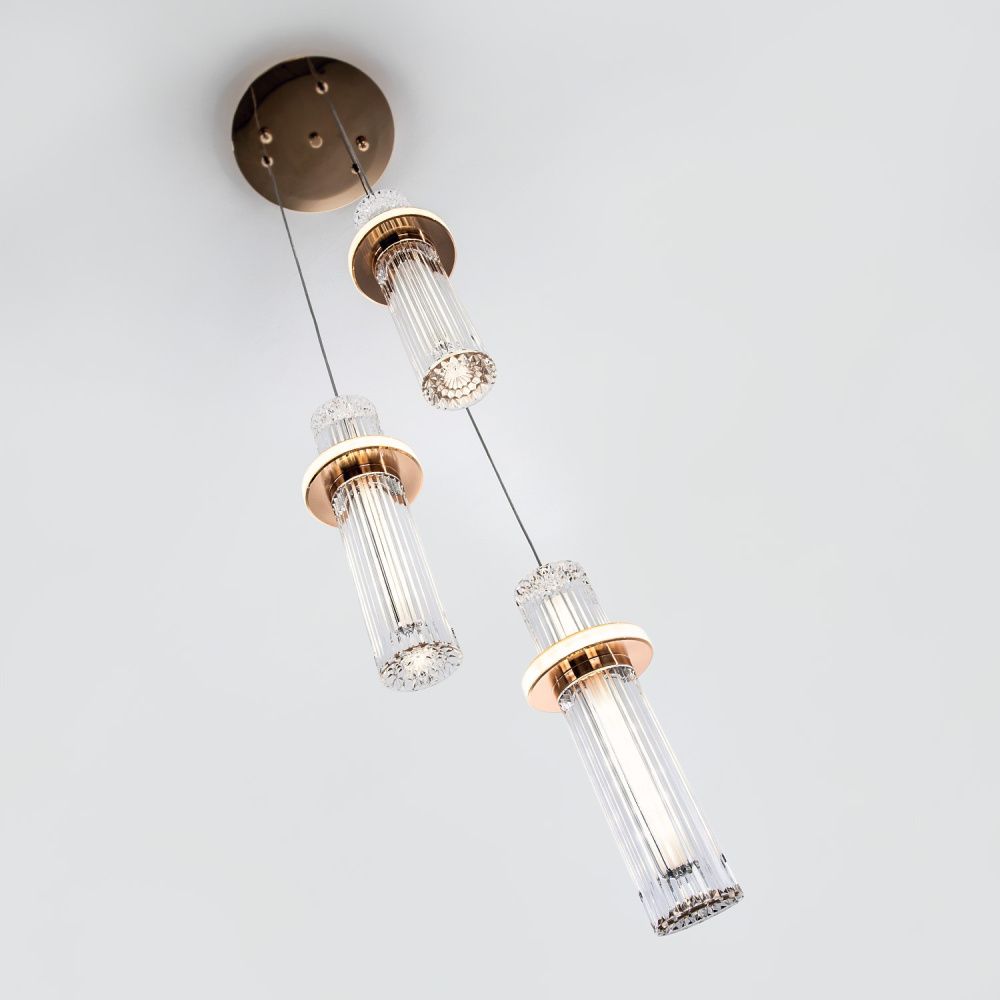 Подвесной светильник 21*21*105 см, LED 35W, 4000K, Золото MODELUX ML.3316.3