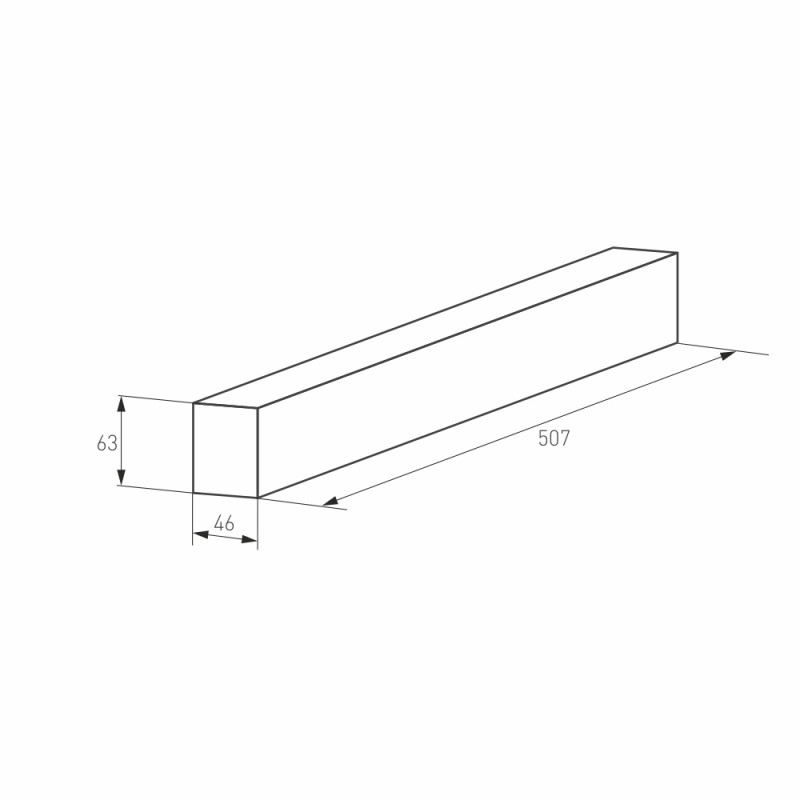 Шинопровод Arlight 026902(1) 50,6*4,5*6,3 см. возможна установка на подвес (приобретается отдельно)