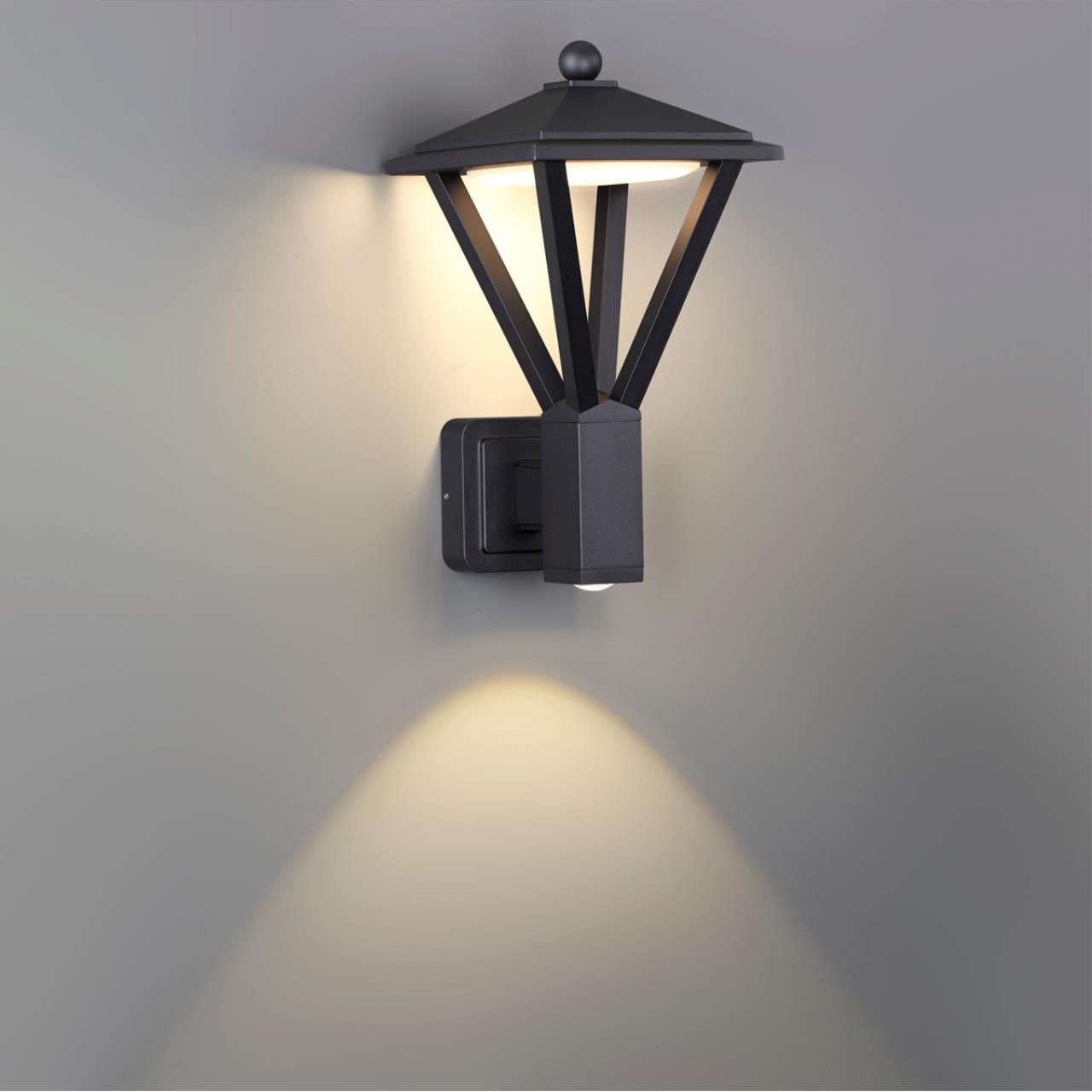 Бра 20*20*37,5 см, 1 LED*15W, 3000 К, Odeon Light Bearitz, черный 6655/15WL