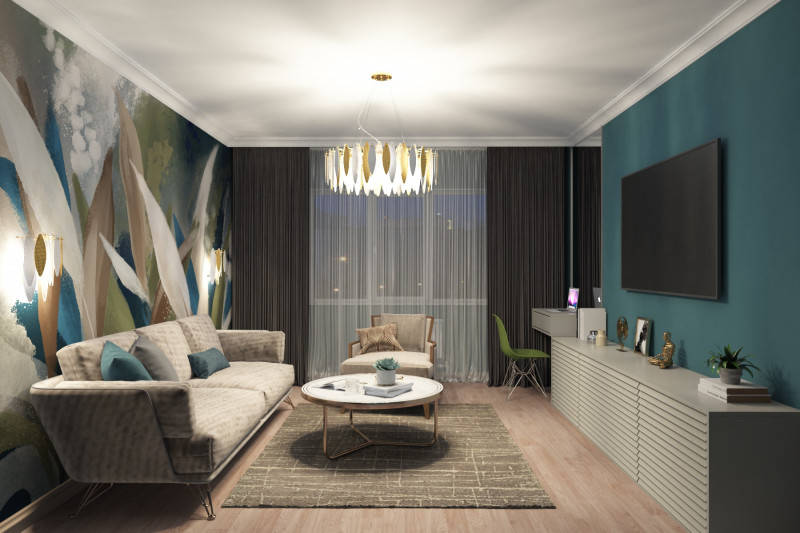 Бра Favourite Inventio 2754-2W, D170*W280*H345, каркас золотого цвета, стеклянные полупрозрачные, белые и золотые пластины миндалевидной формы с эффектом мокрого стекла