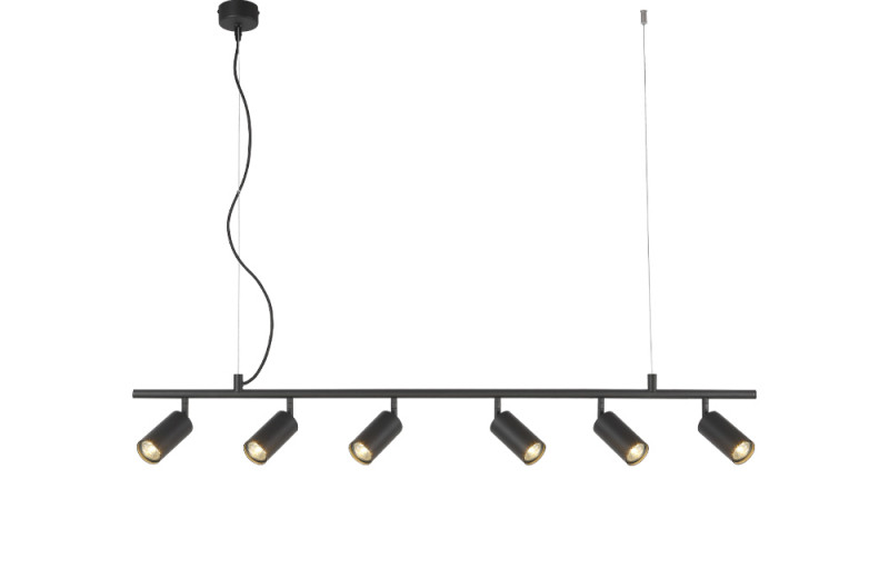 Светильник потолочный 120*6 см, Crystal Lux CLT 015C6 L1200 BL Черный