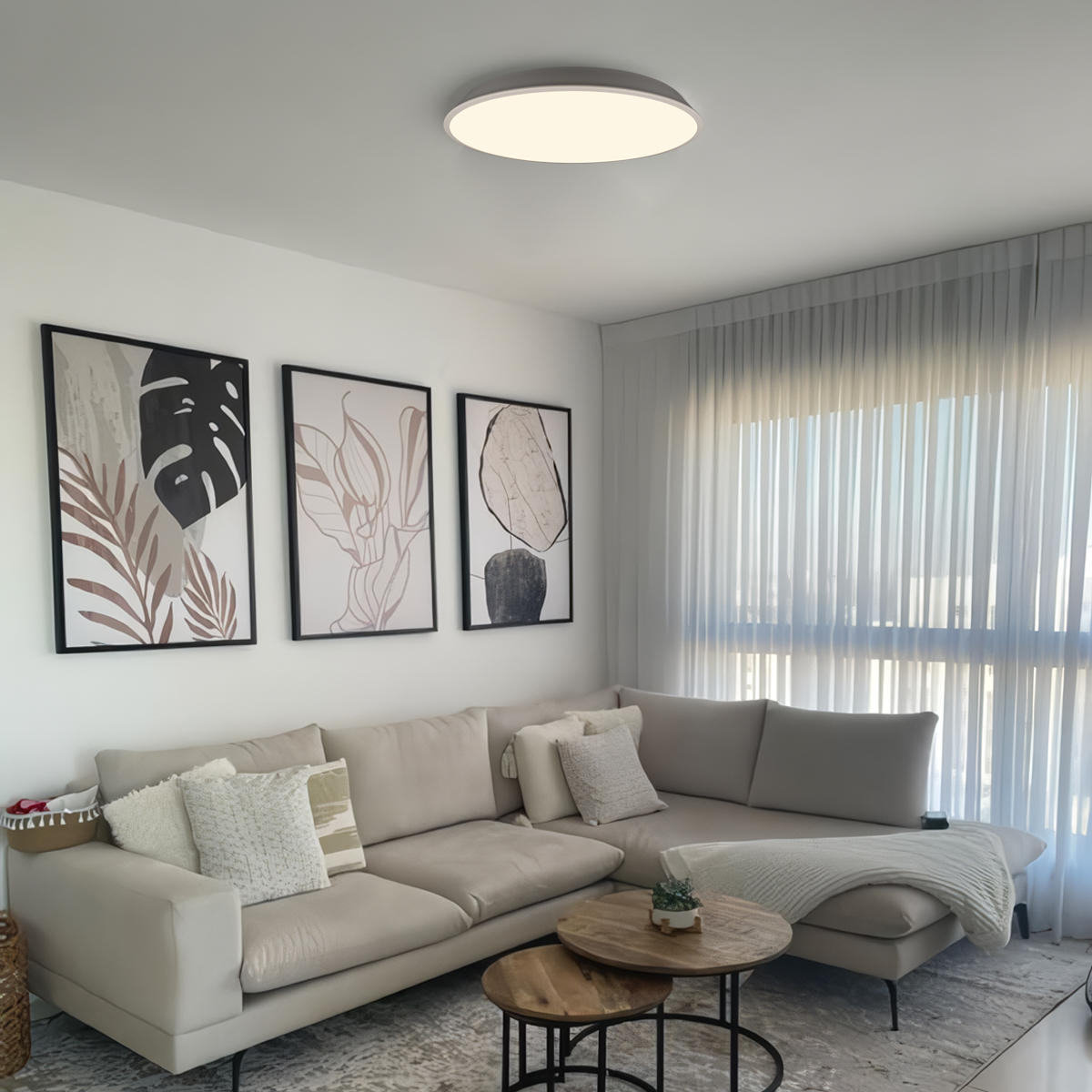 Потолочный светильник 50*5 см, 1*LED*36W 4000K белый LOFT IT Brim 10226 White