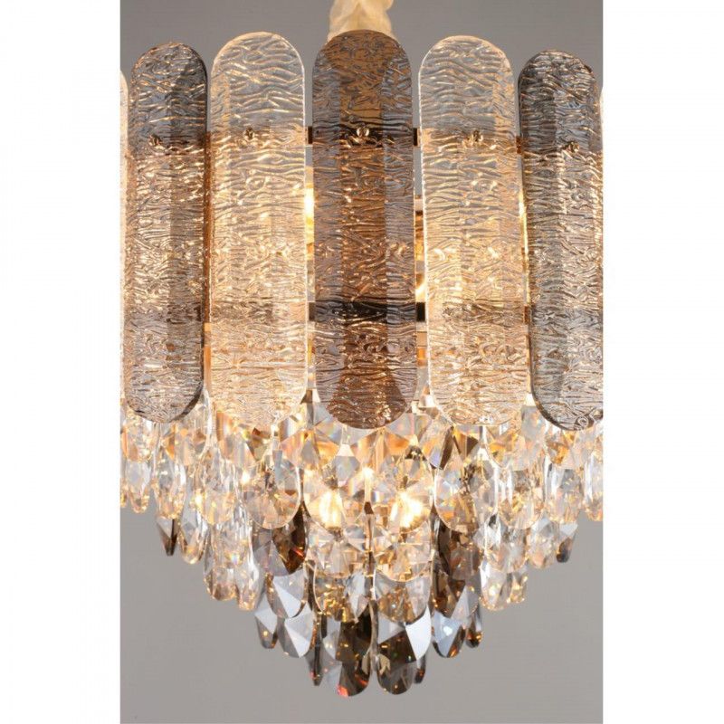 Подвесная люстра 50*55-100 см, E14, 40W, Aployt Rozel APL.770.03.10, золотой