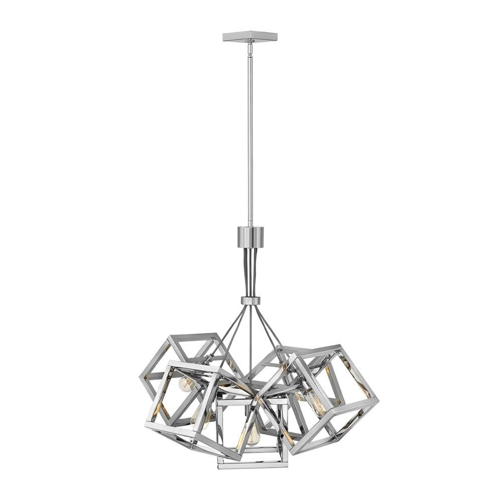 Подвесной светильник *78*118-173 см, E27*60W, Natural Concepts Hinkley Ensemble HK-GEMMA-P-C-SL, серебро