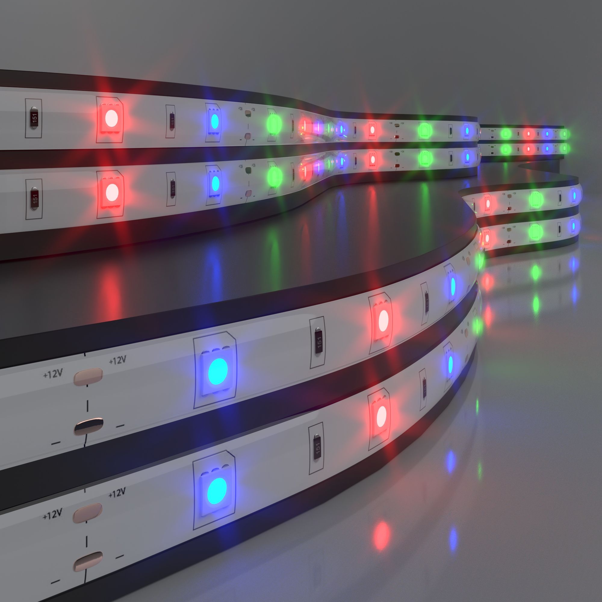 Светодиодная лента Лента светодиодная 12V 7,2W 30Led 5050 IP65 RGB, 5м Elektrostandard