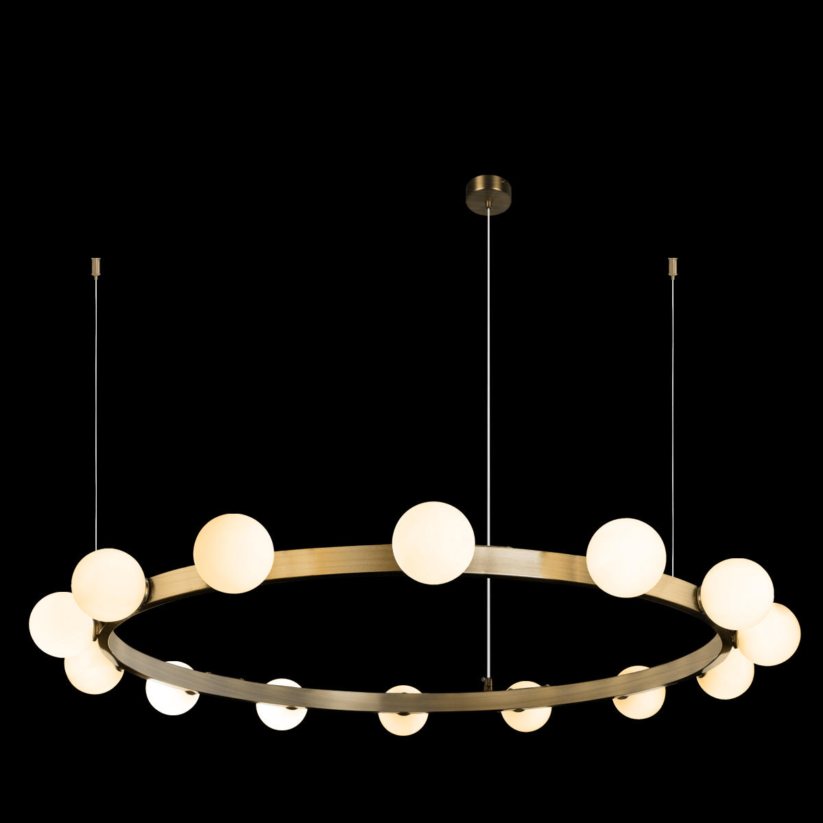 Подвесный светильник 100*8 см, 14*G9*40W LOFT IT Hoop 10311/14 латунь
