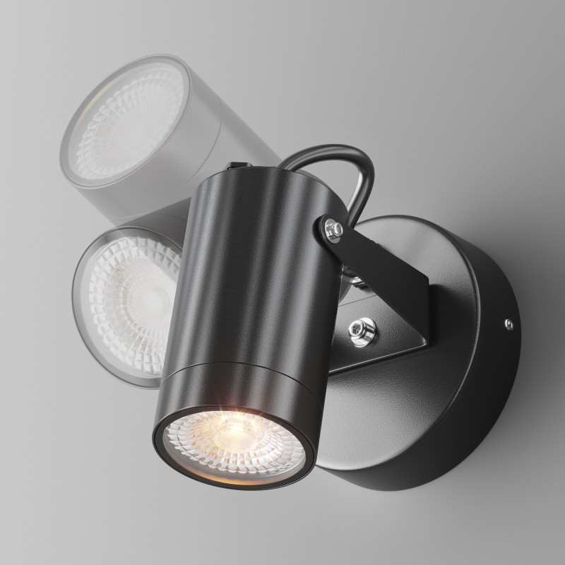 Светильник 12 см, Maytoni Scope O025WL-01B, черный