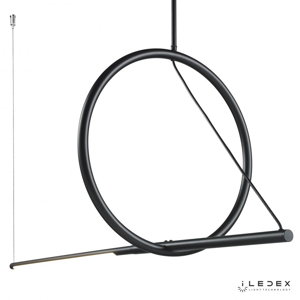 Подвесной светильник 120-140 см, LED*18W, 3000K, iLedex Zoom 8075P/S-18W-3000K MBK-WH, Черный