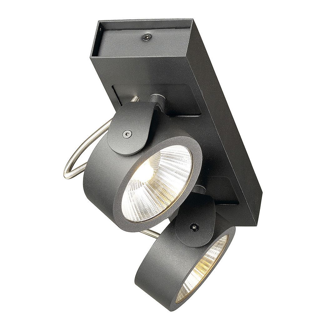 Cветильник накладной SLV KALU 2 LED с COB LED 34Вт, 3000К, 2000лм, 24°, черный 1000113