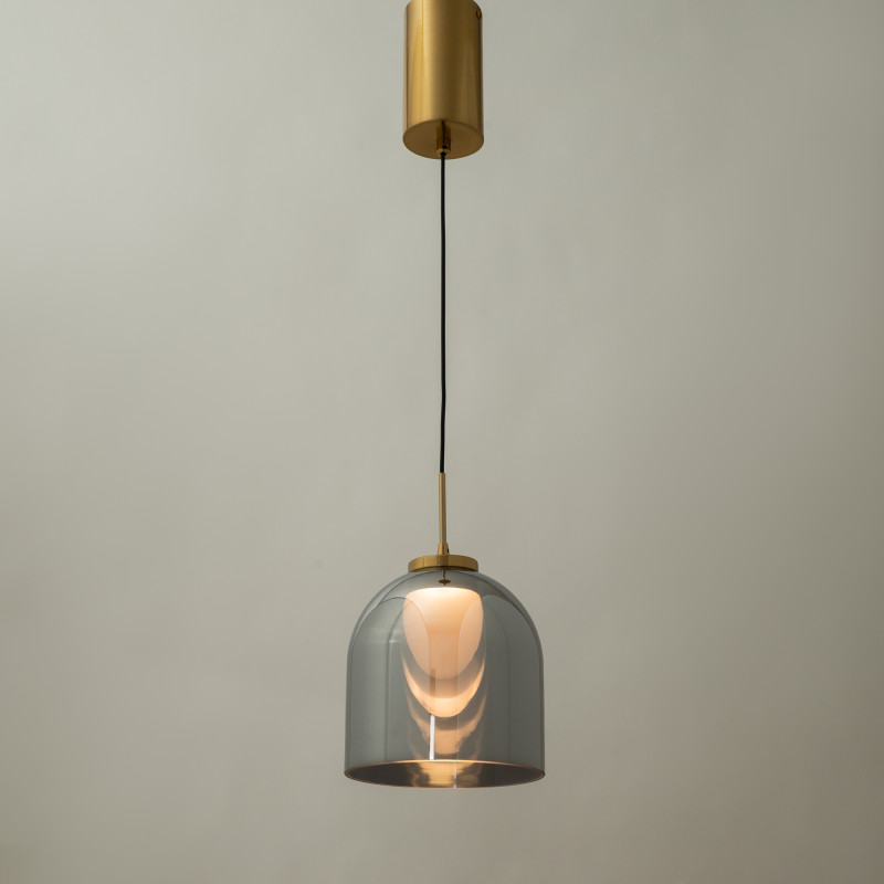 Светильник 15 см, 5W, 3000K, Freya Fume FR5399PL-L4BS1, латунь