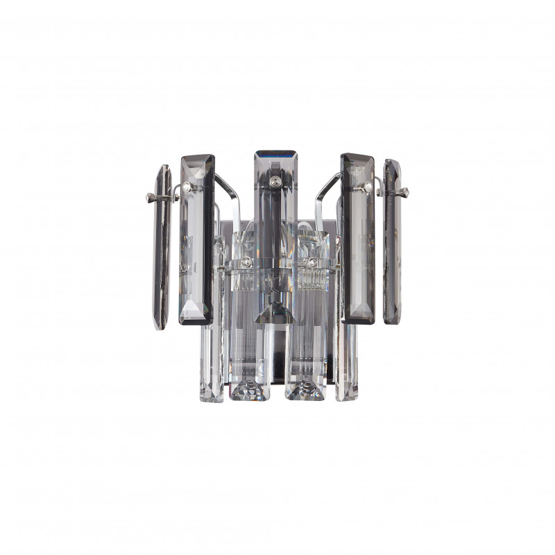 Бра 23*13*21 см, 2*E14 40W Хром, Дымчатый, Прозрачный Stilfort Ton 2159/09/02W