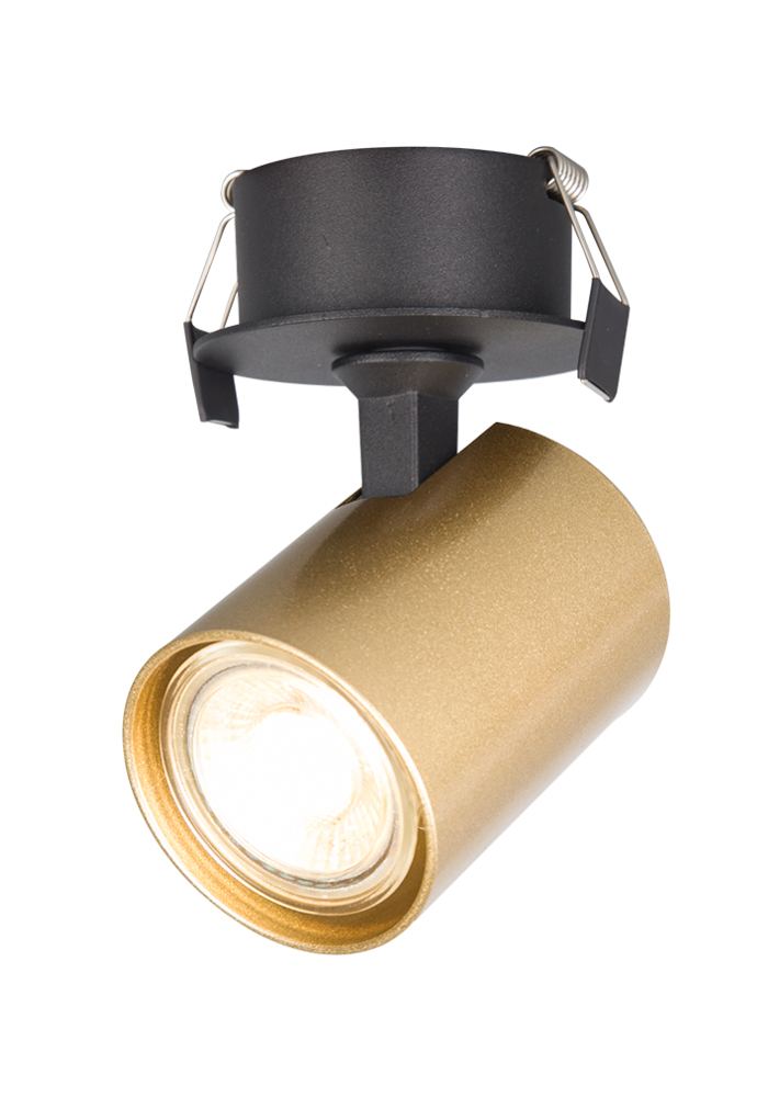 Светильник встраиваемый 6 см, Crystal Lux CLT 017C BL-GO Черный/золото