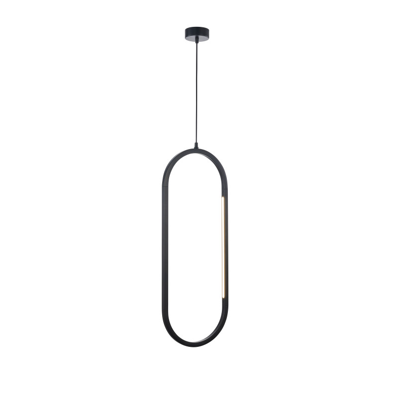 Подвес Favourite Castled 4009-2P, L300*W20*H890/1890, каркас черного цвета вытянутой овальной формы, на двух сторонах расположены LED-ленты