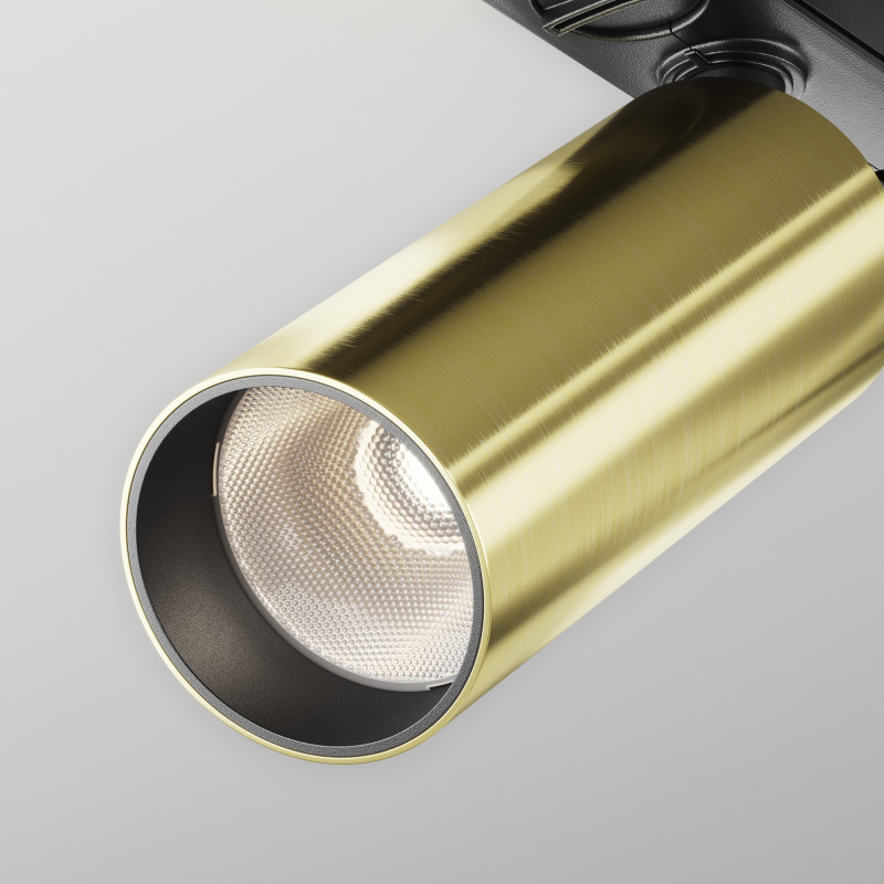 Светильник на шине 5,2*5,2*15,8 см, LED, 12W, 4000К, Maytoni Technical FOCUS LED TR021-1-12W4K-W-BBS латунный