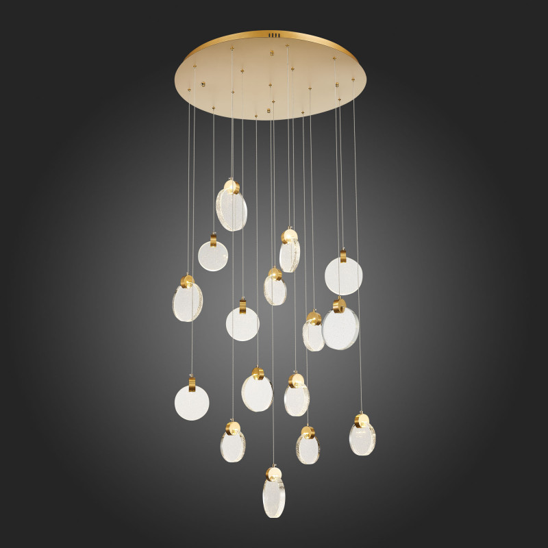 Светильник подвесной 80 см, 48W 3000K ST LUCE Montecelio SL6104.203.16 Золотистый