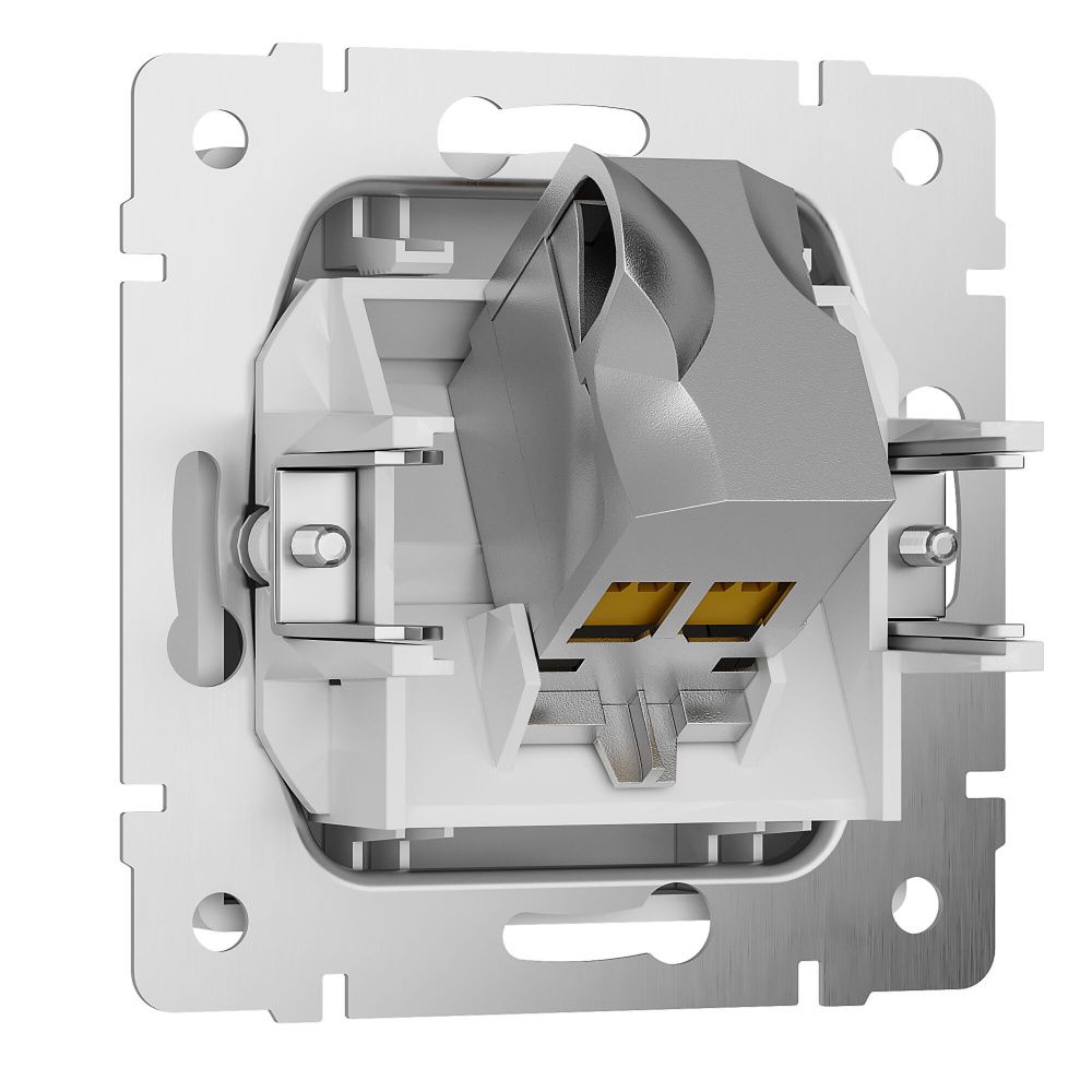 W5120101 Розетка Ethernet RJ-45 cat. 6A экранированная, белый Werkel, 4690389213465