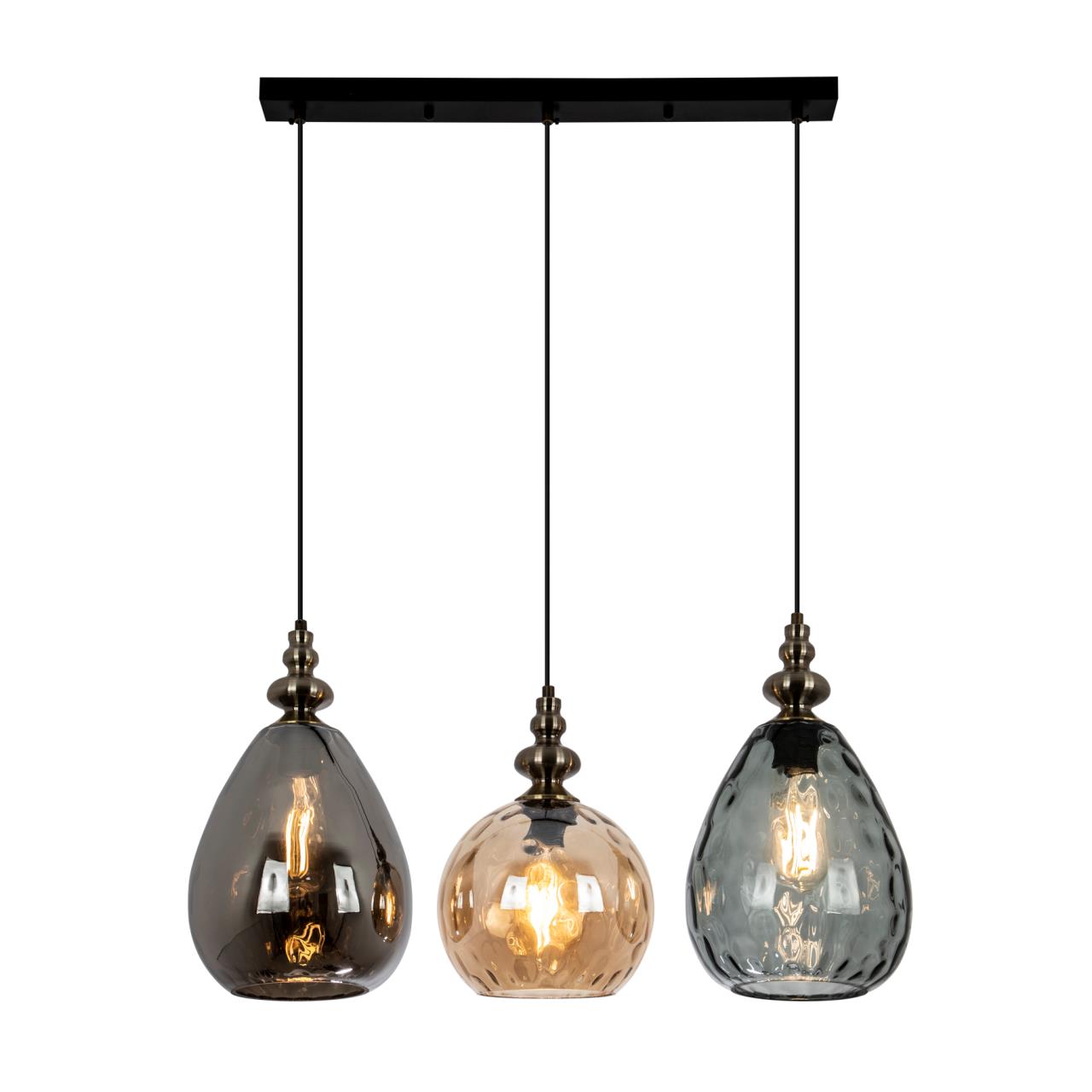 Подвесной светильник 68*18*132 см, Е 27 3x60W, Черный, Латунь MODEMODERN MD.1183.680