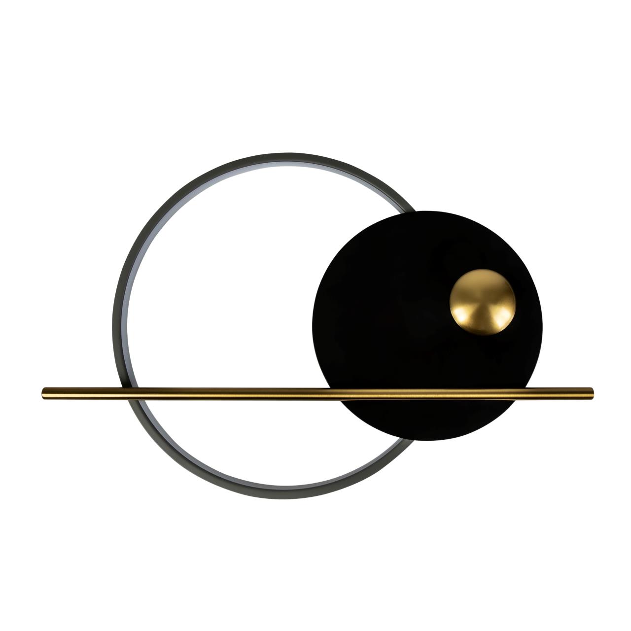 Бра 42*65 см, 27W, 3000-6000K, Черный, Золото LED4U L7401-650