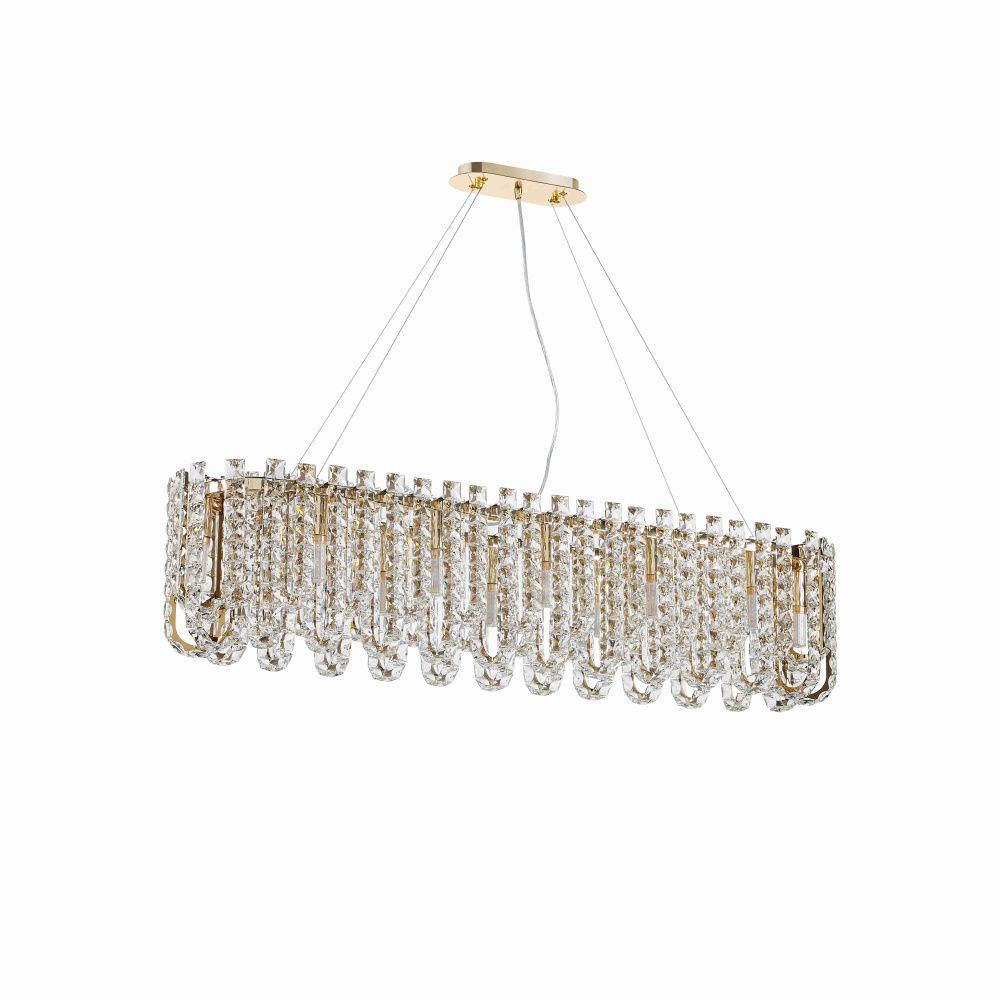 Люстра L1200*W280*H280(1500) мм, E14 12 x 40W (480W) NewRgy H GOLD (Золото) NW082-L1200*W280*H280(1500) OVAL H GOLD