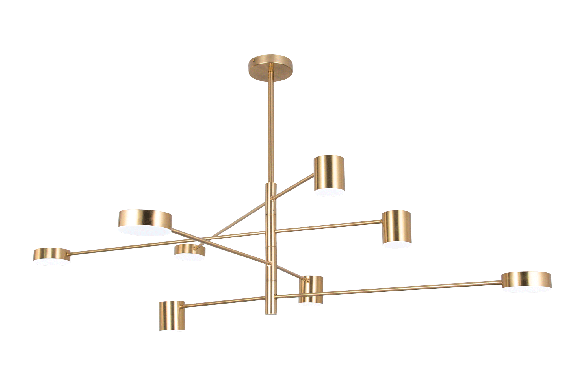 Люстра  760*1100, LED, 48W 4000K NewRgy LED 8021-DW-8 BRASS, Бронза