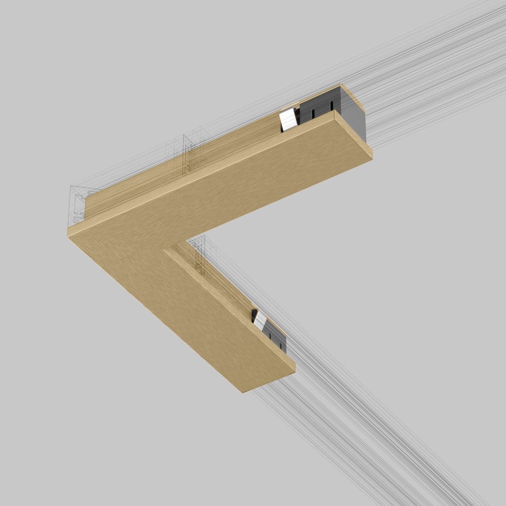Brass Line Угловой коннектор (латунь) 85006/00, 9*9*см, Elektrostandard Line Magnetic 85006/00, латунь