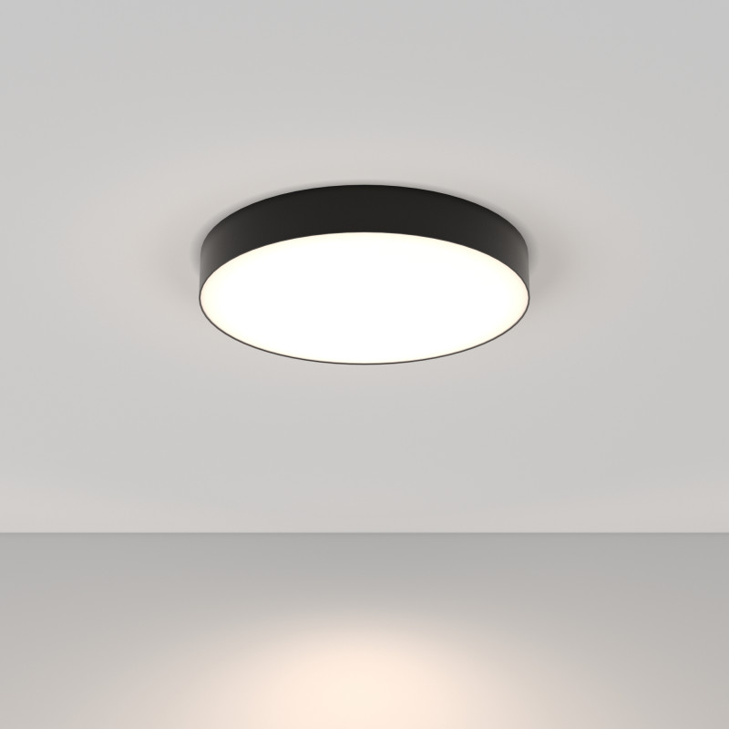 Накладной светильник 40*40*6 см, LED, 45W, 4000К, Maytoni Technical Zon C032CL-45W4K-RD-B черный