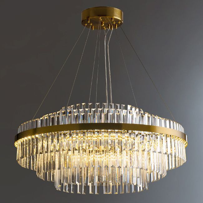Подвесная люстра VOYAGE D100 100*100*36 см, 1*LED*122W, 3000, 4000, 5000K, ImperiumLoft voyage01, Латунь
