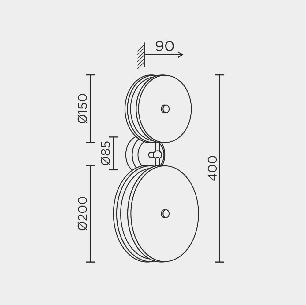 Настенный светильник 9,5x40,5см, LED, 6Вт, , Modelux MS.175.02 BS Латунь